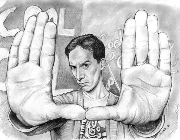 Comedian Art Print featuring the drawing Actor Danny Pudi by Greg Joens