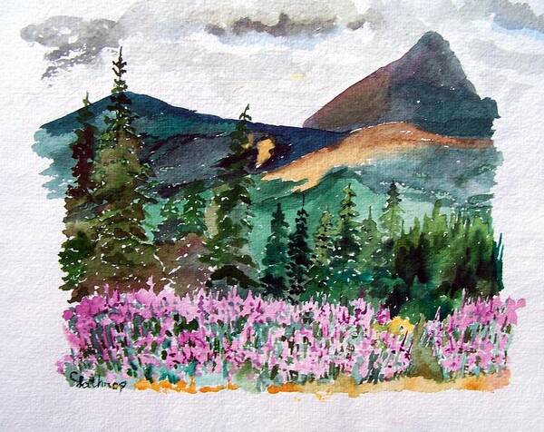 Alaska Art Print featuring the painting Alaska - Cantwell by Christine Lathrop
