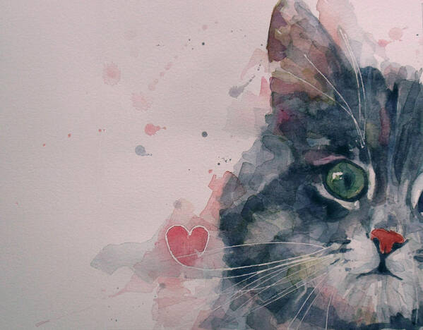 Cats Art Print featuring the painting And I Love Her by Paul Lovering