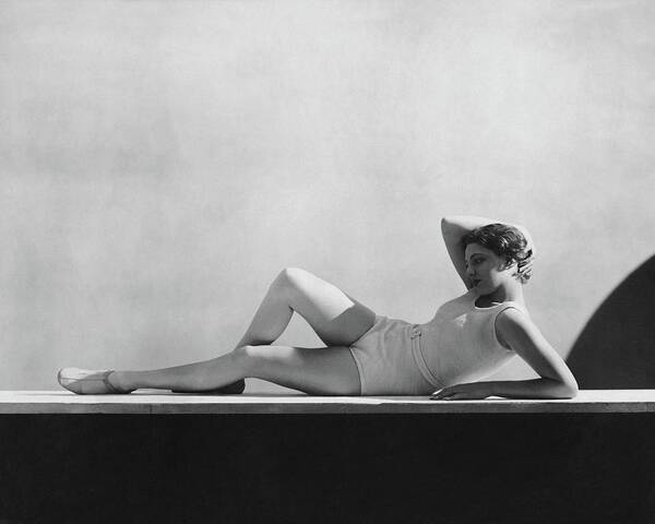 Model Art Print featuring the photograph Angeta Fischer In Schiaparelli by George Hoyningen-Huene