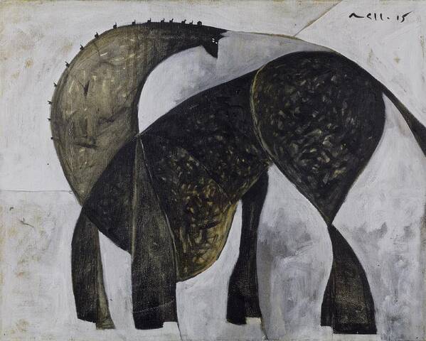 Figurative Art Print featuring the painting ANIMALIA Standing Horse by Mark M Mellon