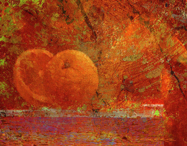 Orange Art Print featuring the painting Arancione by Patrick J Osborne