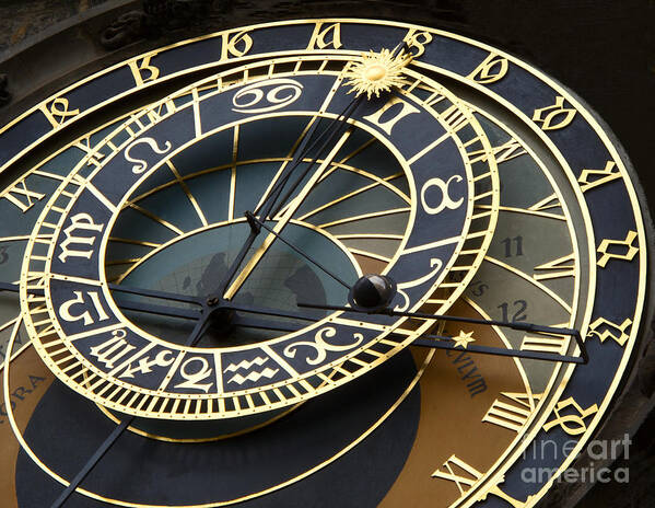 Clock Art Print featuring the photograph Astronomical Clock by Ann Horn