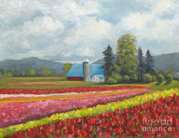 Skagit Valley Art Print featuring the painting At Peterson and Avon Allen by Phyllis Howard