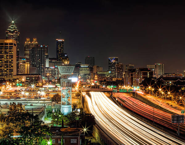 Atlanta Art Print featuring the photograph Atlanta SkyLine by Anna Rumiantseva