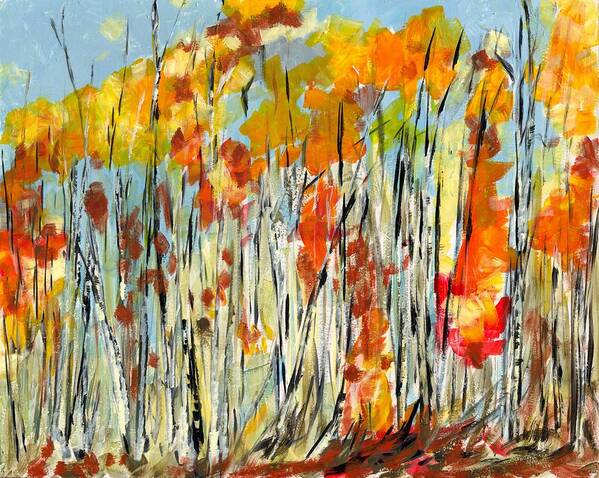 Autumn Art Print featuring the painting Autumn Colours by David Dossett