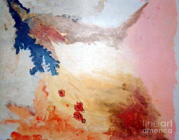 Abstract Art Print featuring the painting Autumn by Graciela Castro