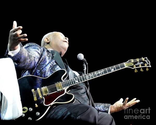 Riley B. King Art Print featuring the photograph B B King #6 by Jenny Potter