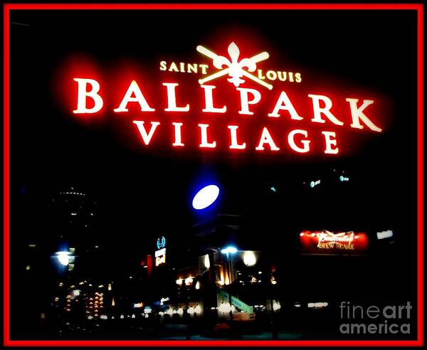  Art Print featuring the photograph Ballpark Village Framed by Kelly Awad