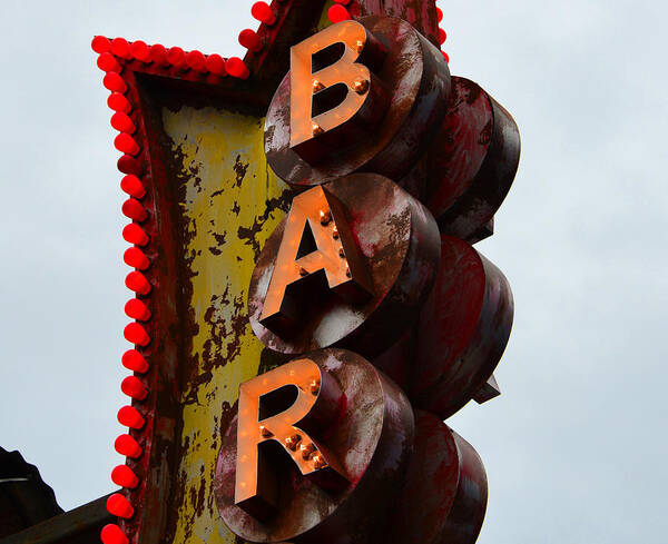 Old Bar Sign Art Print featuring the photograph Bar sign by David Lee Thompson