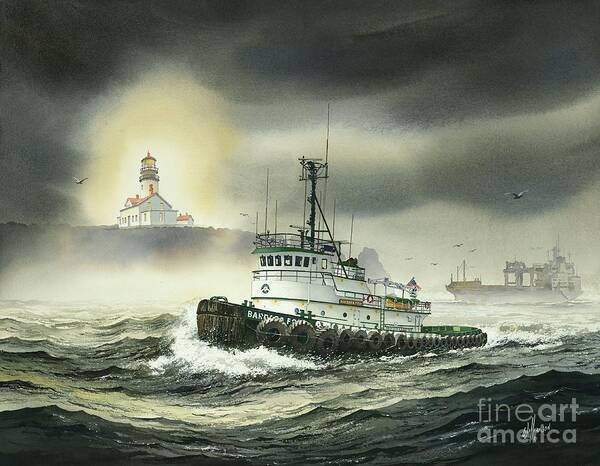 Tugs Art Print featuring the painting Barbara Foss by James Williamson