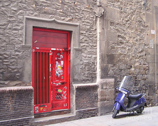 James Teitelbaum Art Print featuring the photograph Barcelona Doorway by James T