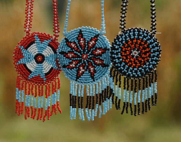 Beaded Art Print featuring the photograph Beaded Necklaces by Alan Hutchins