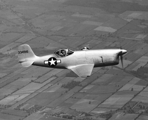 1035-612 Art Print featuring the photograph Bell Aircraft XP-77 by Underwood Archives