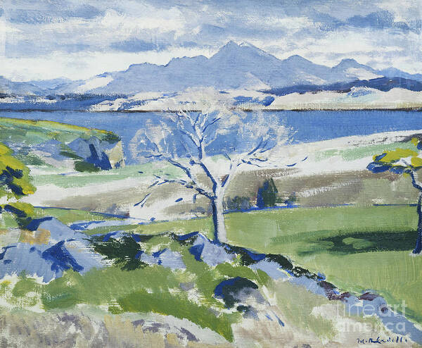 20th Century Art Print featuring the painting Ben Cruachan from Achnacraig by Francis Campbell Boileau Cadell