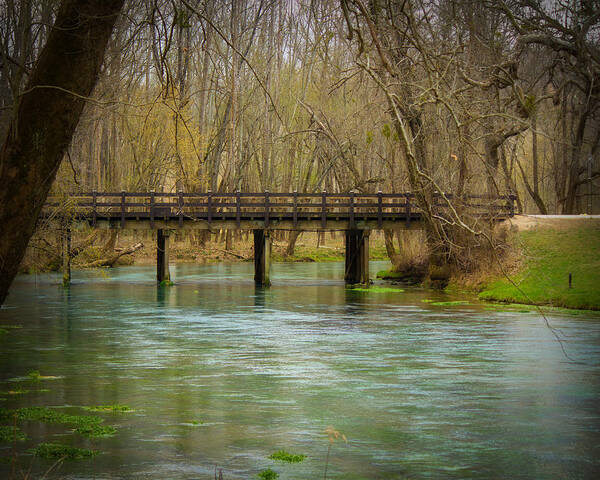 Big Springs Art Print featuring the photograph Big Springs Bridge by Jessie Plunk