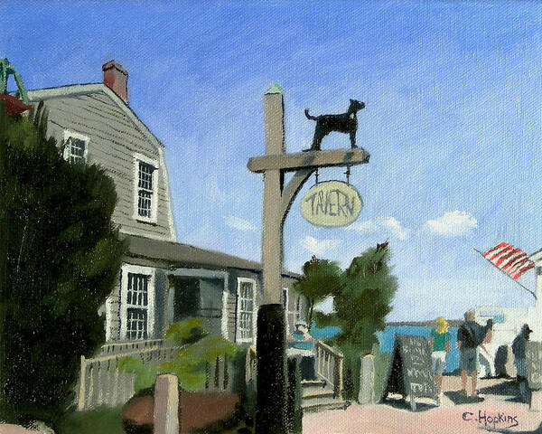 Martha's Vineyard Art Print featuring the painting Black Dog Tavern Martha's Vineyard Massachusetts by Christine Hopkins