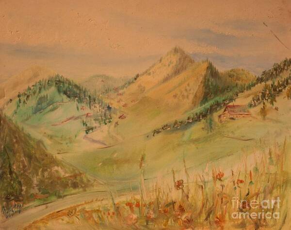 Boulder Colorado Painting Art Print featuring the painting Boulder Colorado Painting by PainterArtist FIN