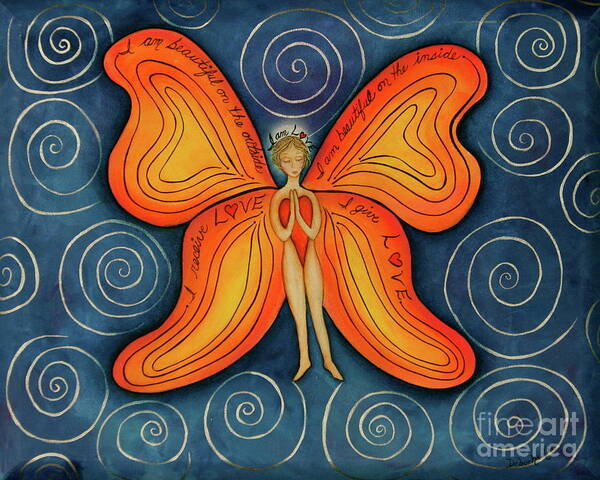 Butterfly Canvas Prints Art Print featuring the painting Butterfly Mantra by Deborha Kerr