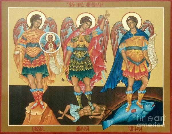 Icon Art Print featuring the painting Byzantine Icon by Archangelus Gallery