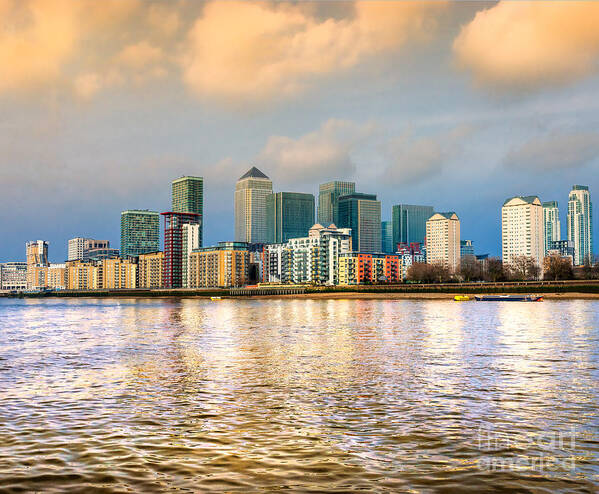 Architecture Art Print featuring the photograph Canary Wharf - London - UK by Luciano Mortula
