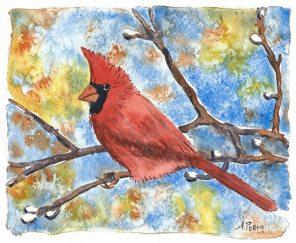 Cardinal Art Print featuring the painting Cardinal Rule by Audrey Peaty