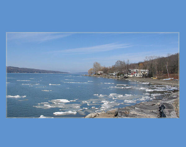 Cayuga Art Print featuring the photograph Cayugas Icebergs by Monroe Payne