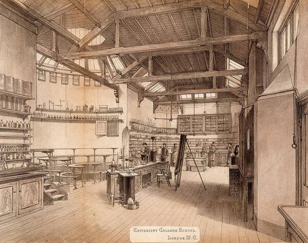 Chemical Art Print featuring the photograph Chemical Laboratory And Lecture Theatre by Universal History Archive/uig