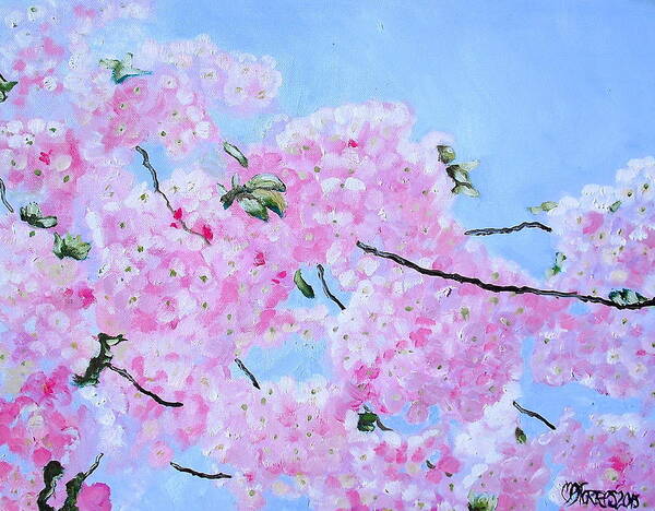 Floral Art Print featuring the painting Cherry Blossoms by Melissa Torres