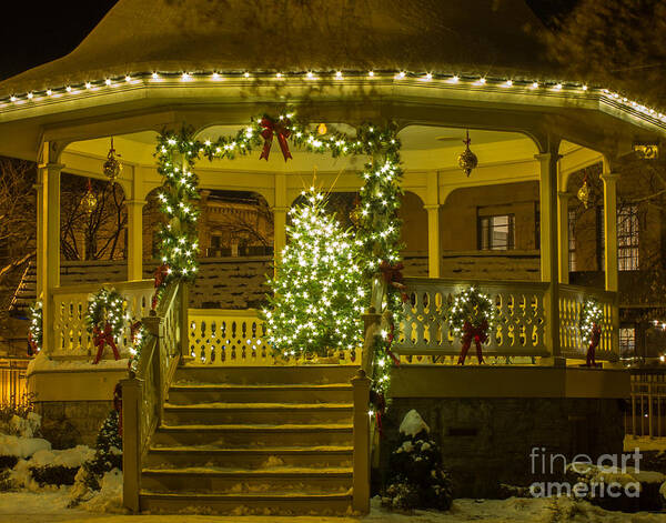 Christmas Art Print featuring the photograph Christmas Gazebo by Rod Best