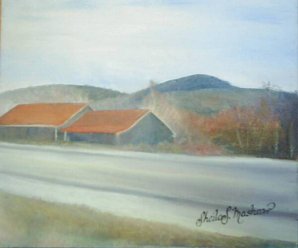 Restaurant Art Print featuring the painting Churchills Mendon Vermont by Sheila Mashaw