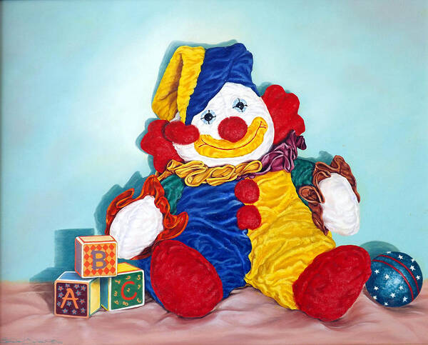 Still Life Painting Art Print featuring the painting Clown by Linda Becker