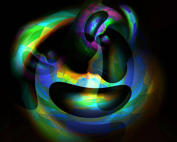 Color Art Print featuring the digital art Colloidal Universe 3 by Lynda Lehmann