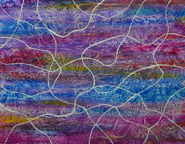 Abstract Art Print featuring the painting ContemporaryAbstract -Entangled by Manjiri Kanvinde