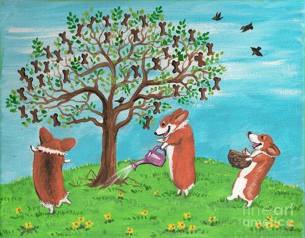 Painting Art Print featuring the painting Cookie Tree by Margaryta Yermolayeva