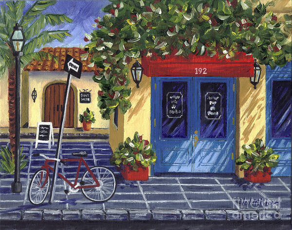 Corner Store Art Print featuring the painting Corner Store by Val Miller