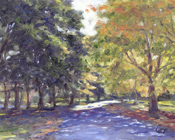 Nature Art Print featuring the painting Country Club Road by Michael Camp