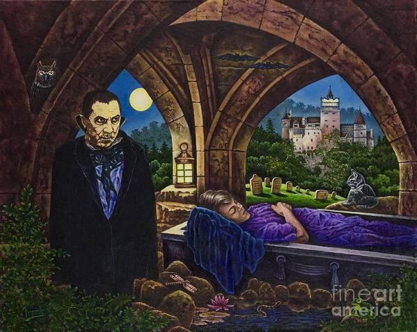 Bela Lugosi Art Print featuring the painting Creatures of the Night by Michael Frank