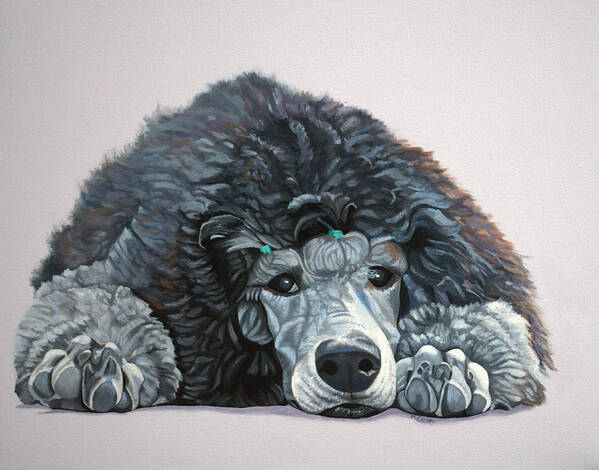 Poodle Art Print featuring the painting Cruise The Standard Poodle by Melanie Cossey