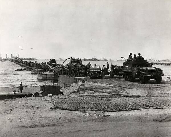 Human Art Print featuring the photograph D-day Landings Harbour by Library Of Congress