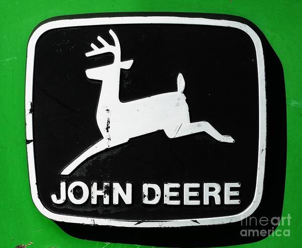 John Deere Art Print featuring the photograph Deere Emblem by J L Zarek