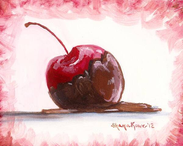 Cherry Art Print featuring the painting Delightfully Delectable 3 Cherry by Shana Rowe Jackson