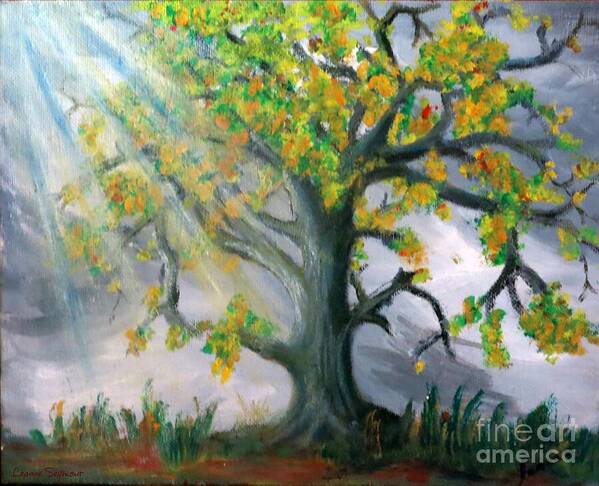 Apple Tree Art Print featuring the painting Divinity Inspired by Leanne Seymour