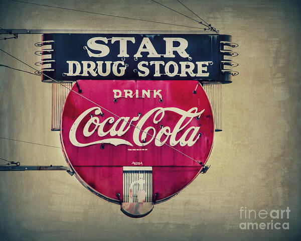 Sign Art Print featuring the photograph Drug Store Neon by Perry Webster