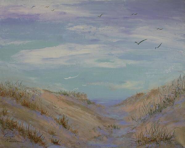 Sand Dunes Art Print featuring the painting Dune by Ruth Kamenev