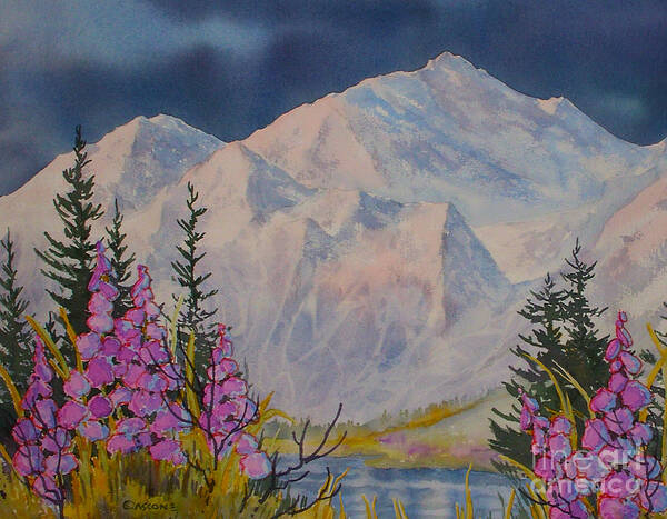 Eagle Peak Art Print featuring the painting Eagle Peak II by Teresa Ascone
