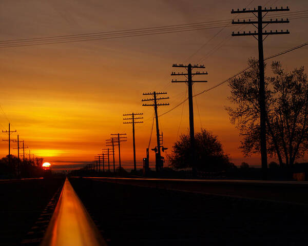 Orange Sky Art Print featuring the photograph Energy by Tom Druin