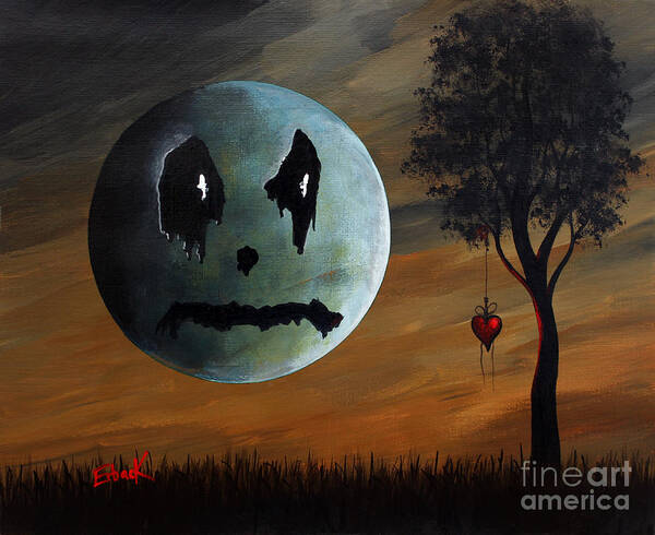 Goth Art Print featuring the painting Even The Grass Cries Here by Shawna Erback by Moonlight Art Parlour