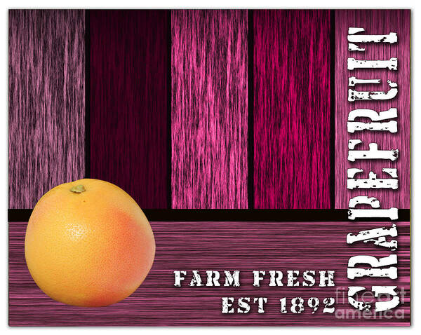 Grapefruit Paintings Mixed Media Art Print featuring the mixed media Farm Fresh by Marvin Blaine