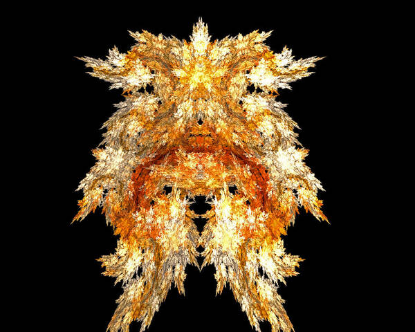  Fire Art Print featuring the digital art Fire Dog by R Thomas Brass